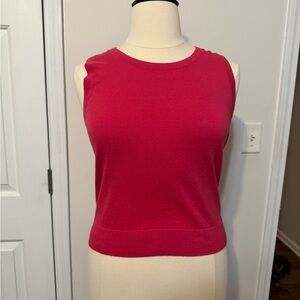 Talbots Sleeveless Knit Tank in Bright Fuchsia